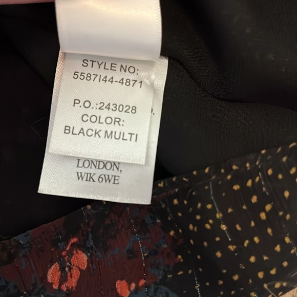 PAIGE Alexius Blouse In Black Multi - 98% Silk- Size S - Picture 8 of 12